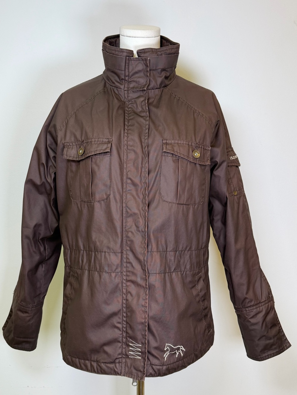 Horseware Ireland Equestrian Utility Field Jacket Wax Cotton Women’s Size Medium